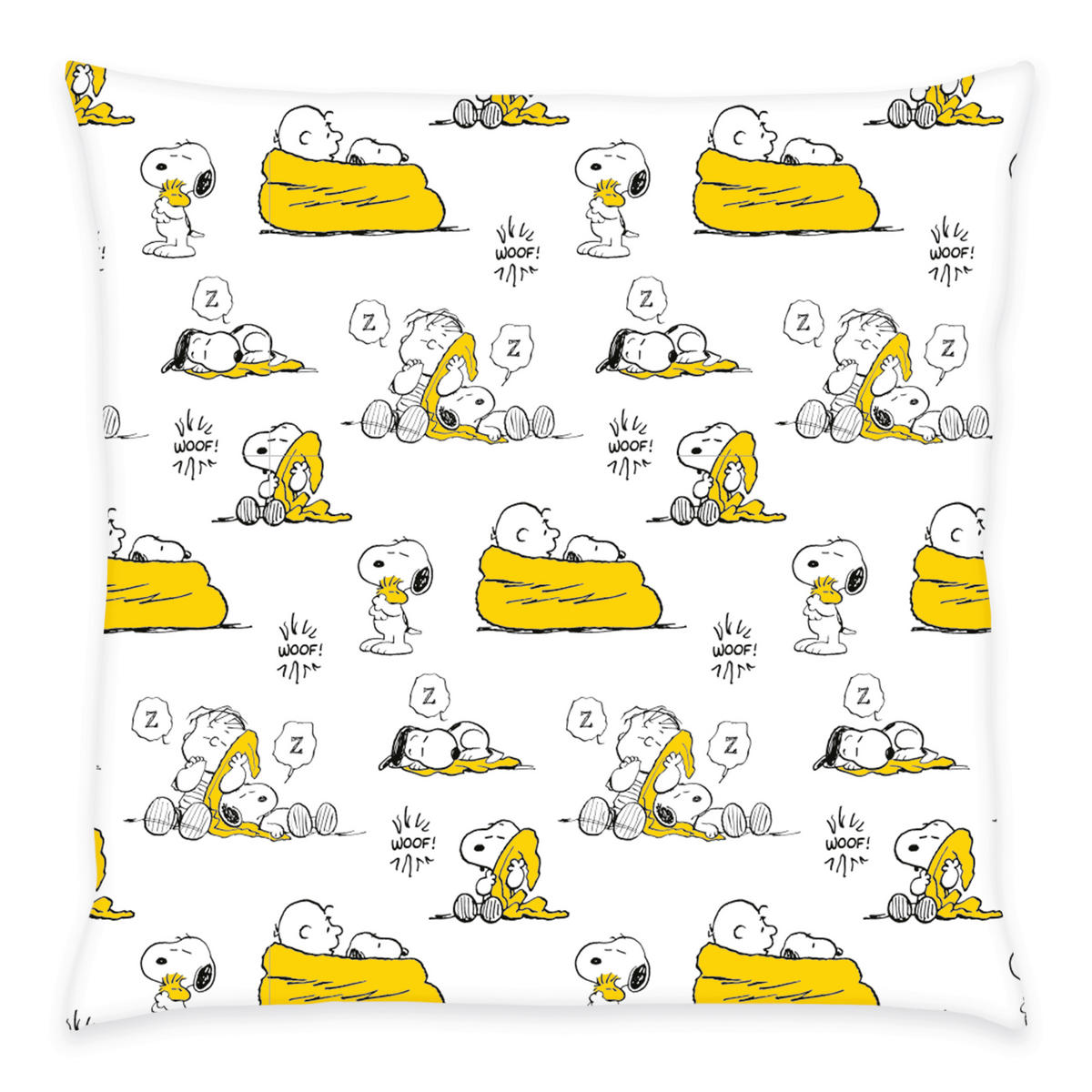 JUGENDBETTWÄSCHE Snoopy Renforcé 135/200 cm  - Gelb/Schwarz, Design, Textil (135/200cm) - Herding