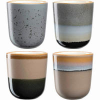 BECHER ROMA    - Beige/Schwarz, KONVENTIONELL, Keramik (8,50/9,50/8,50cm) - Leonardo