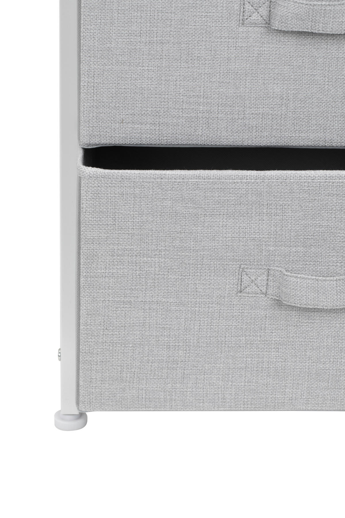 KOMMODE  in 45/71.5/30 cm  - Weiß/Grau, MODERN, Holzwerkstoff/Textil (45/71.5/30cm) - PBJ