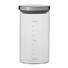 VORRATSGLAS 1,2 L - Klar/Silberfarben, Basics, Glas/Kunststoff (9/18cm) - HOMEWARE