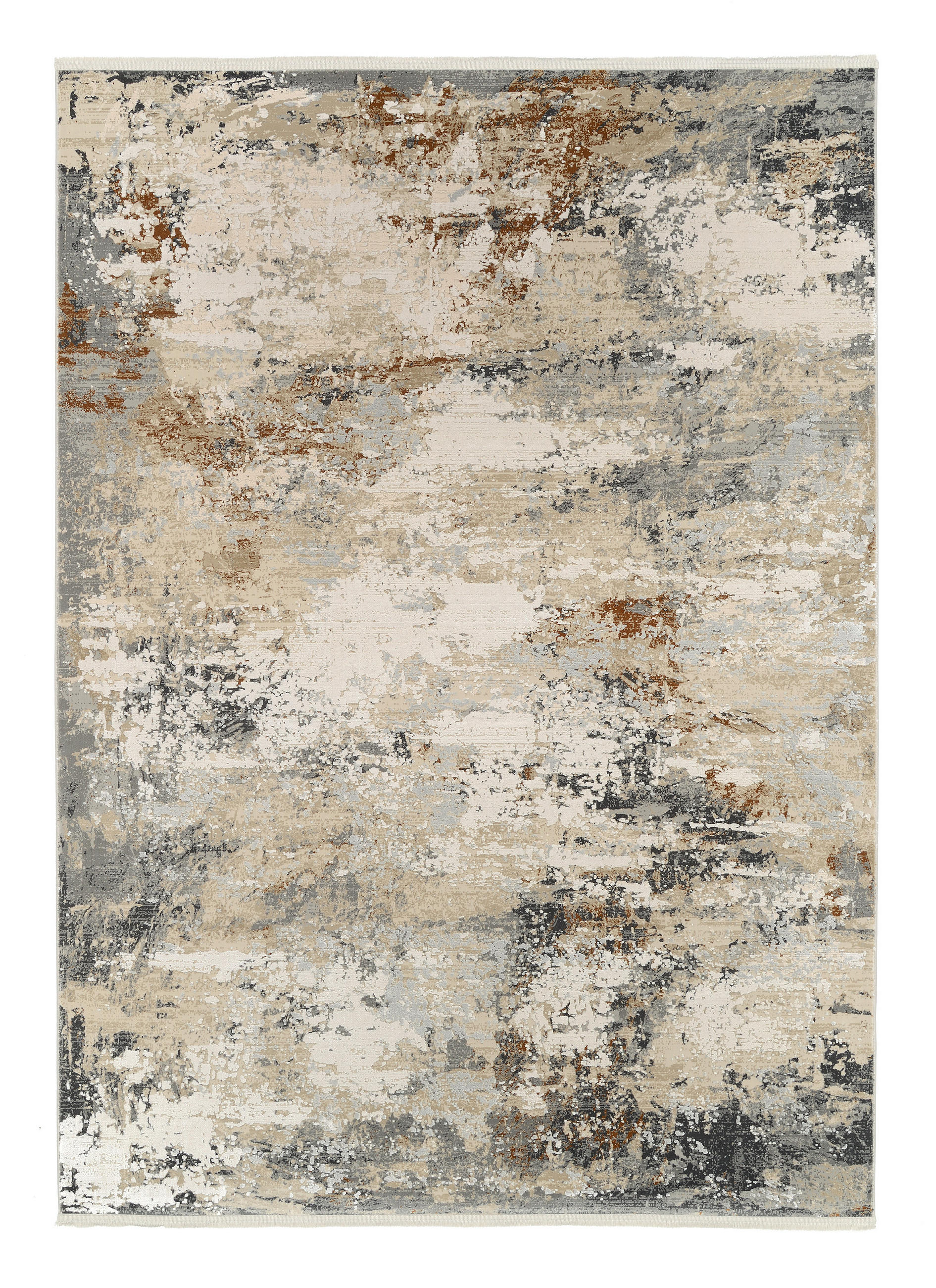Dieter Knoll Webteppich Le Mans Grau, Beige 240x340 cm