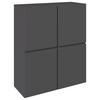 HIGHBOARD  99,4/119,4/39,8 cm  - Anthrazit/Schwarz, Design, Holzwerkstoff/Kunststoff (99,4/119,4/39,8cm) - Xora