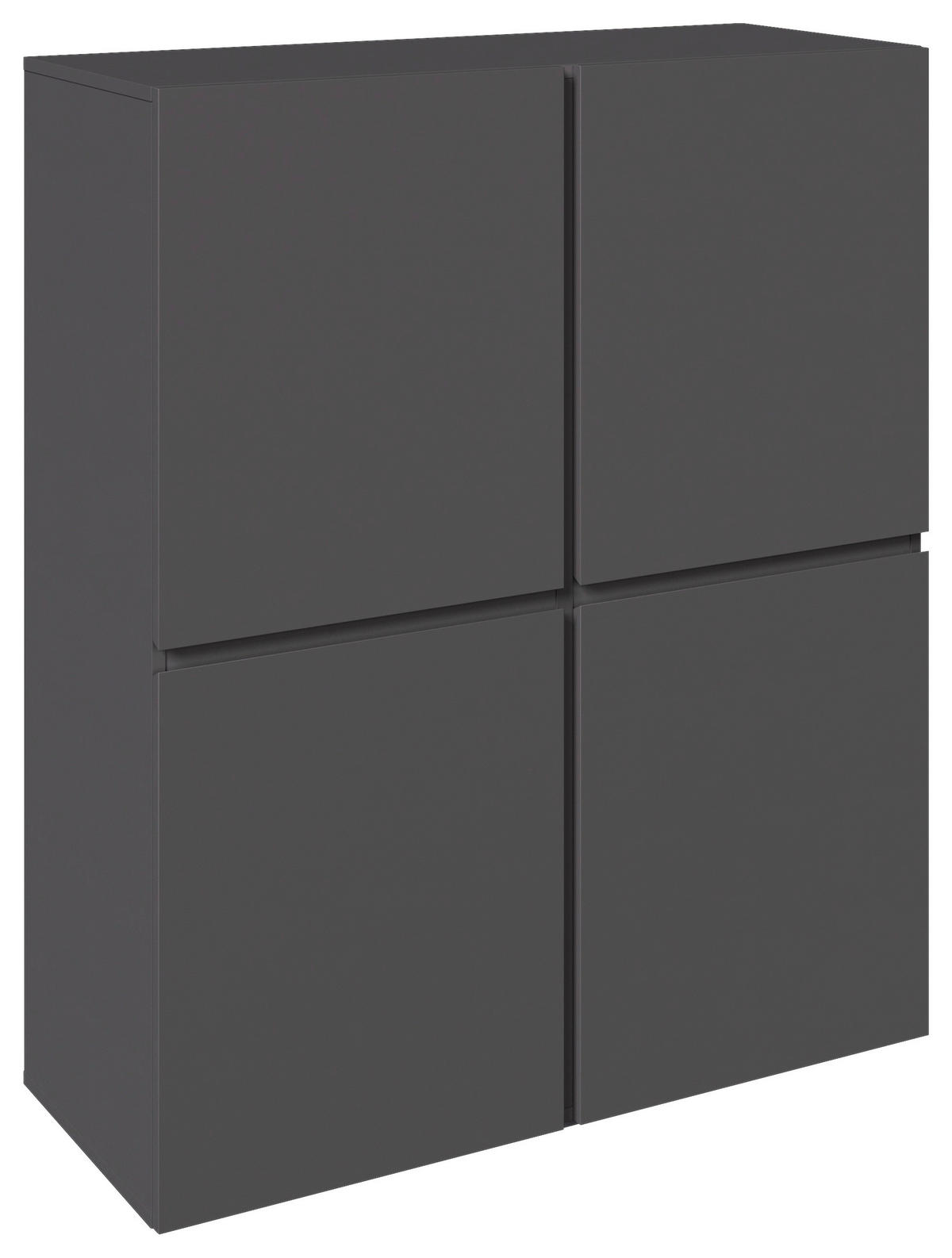 HIGHBOARD  99,4/119,4/39,8 cm  - Anthrazit/Schwarz, Design, Holzwerkstoff/Kunststoff (99,4/119,4/39,8cm) - Xora