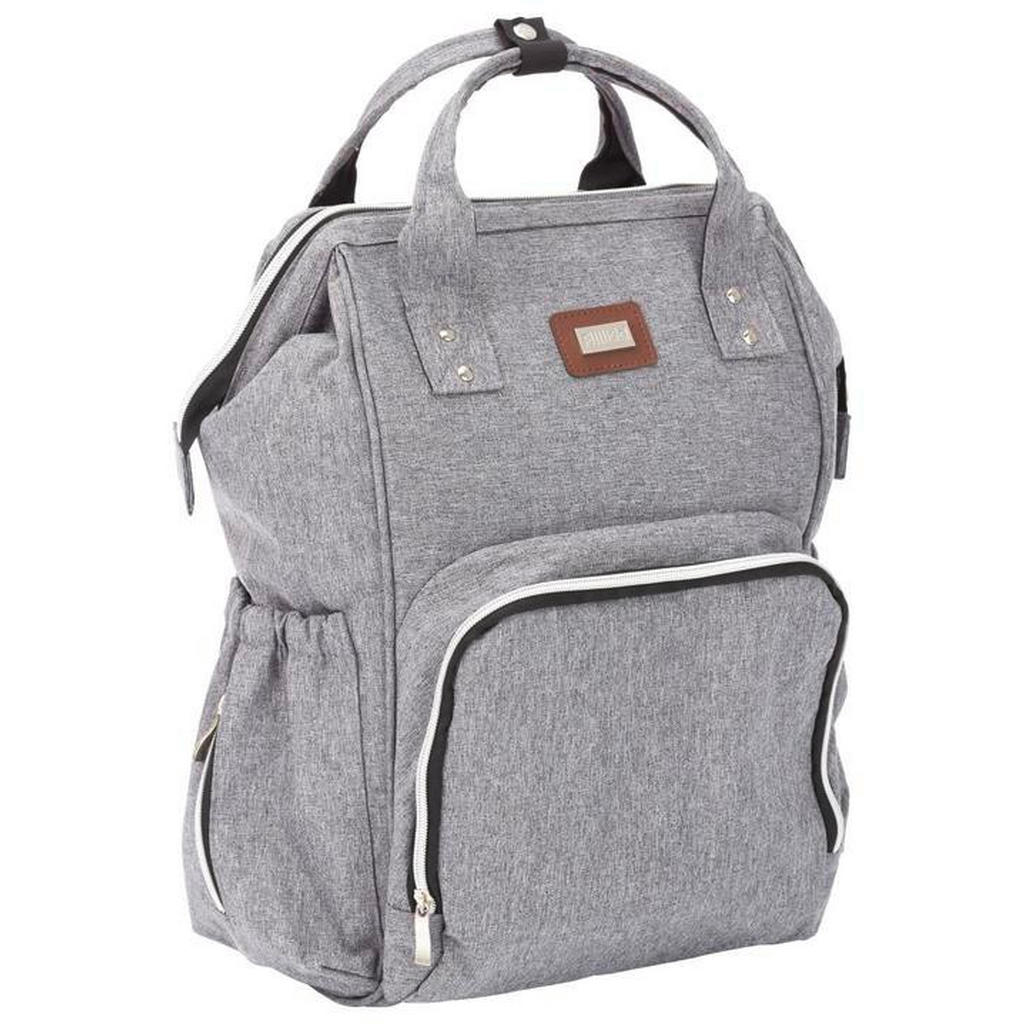 Thumbnail - My Baby Lou Wickelrucksack, Grau, Kunststoff, Textil, Uni, 48x27x14 cm, Baby on Tour, Kinderwagen, Wickeltaschen & Wicke...