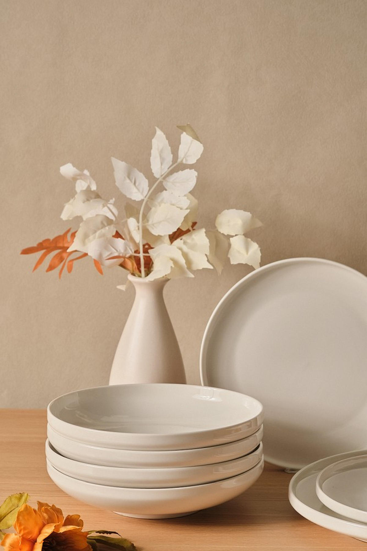 KOMBINOVANÝ SERVIS 12-dielne, porcelán keramika  - biela, Design, keramika - Novel