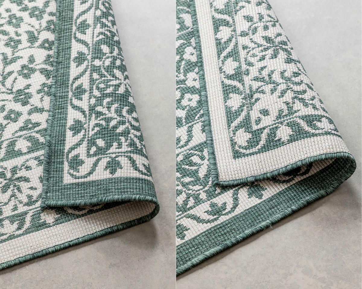 OUTDOORTEPPICH 120/170 cm Gemini Grün, Weiß  - Weiß/Grün, Design, Kunststoff (120/170cm)