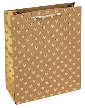 GESCHENKTASCHE  - Hellbraun, Basics, Papier (18/23/10cm)