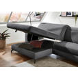 ECKSOFA inkl. Funktion Grau Cord  - Schwarz/Grau, KONVENTIONELL, Textil/Metall (178/290cm) - Cantus