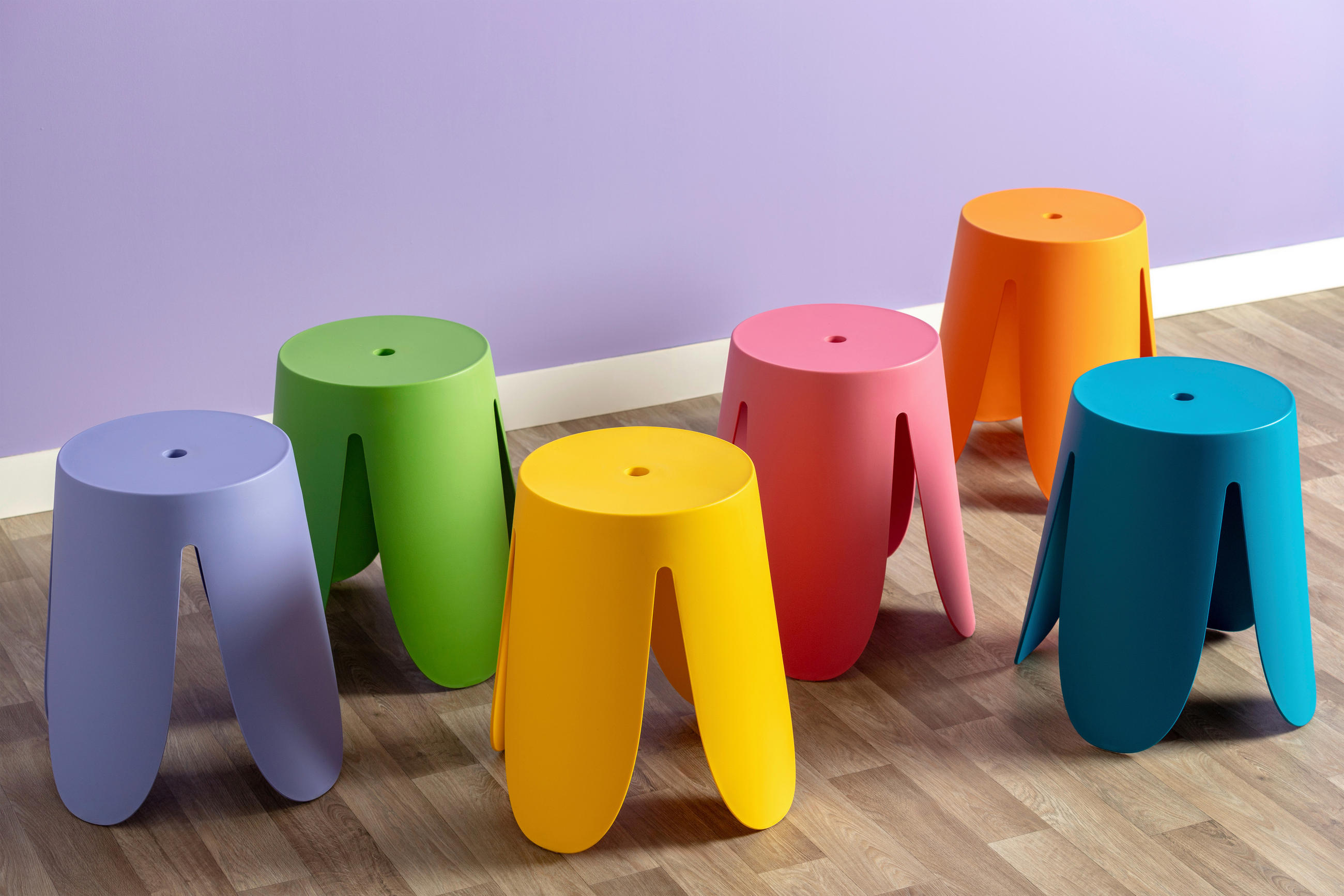 HOCKER in Kunststoff Hellblau  - Hellblau, Basics, Kunststoff (43/45/43cm)