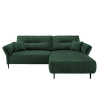 ECKSOFA in Struktur Waldgrün  - Waldgrün/Schwarz, Modern, Holz/Textil (269/172cm) - MID.YOU