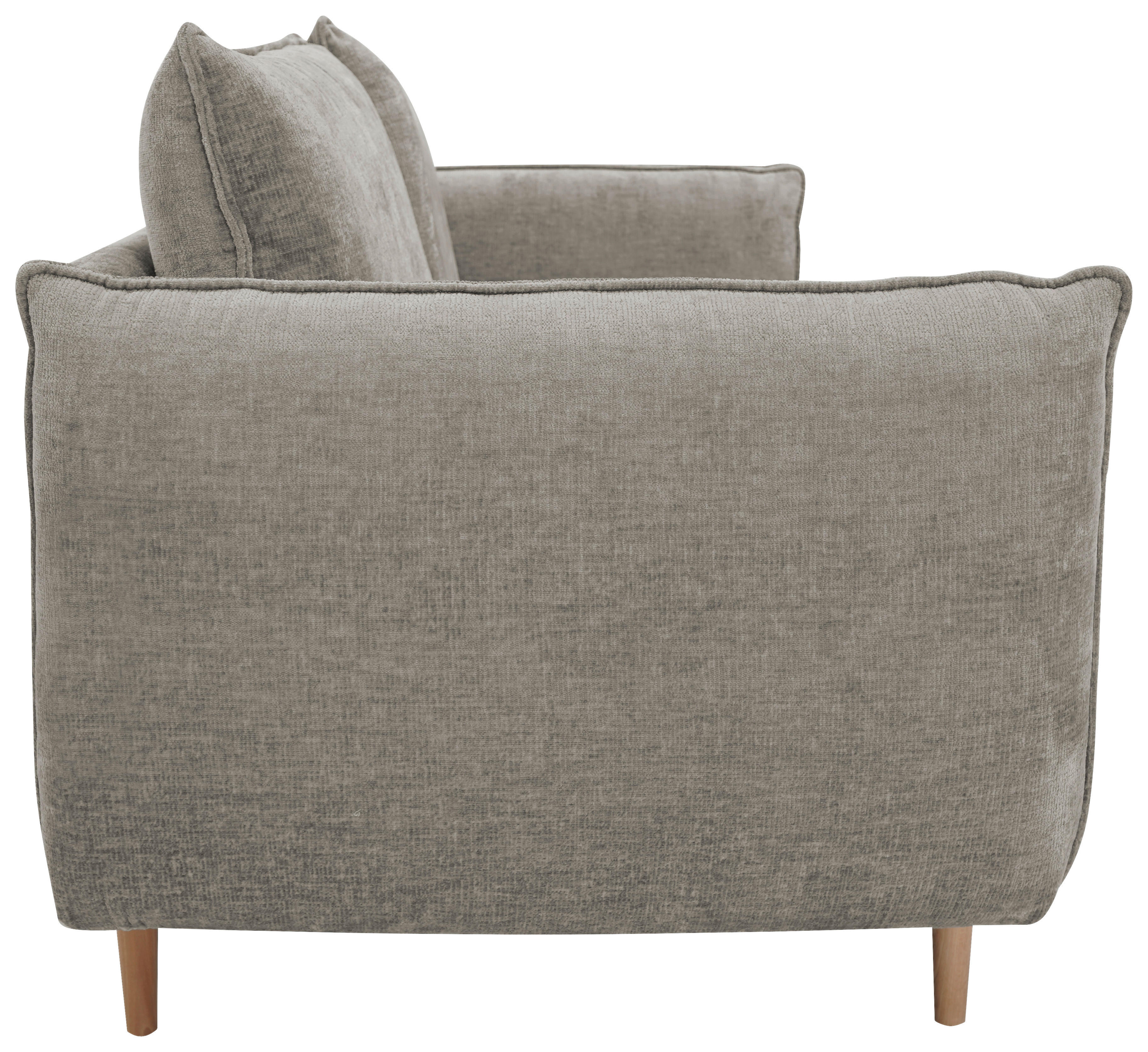 3-SITS SOFFA i beige  - beige/bokfärgad, Modern, trä (203/91/90cm) - Hom`in