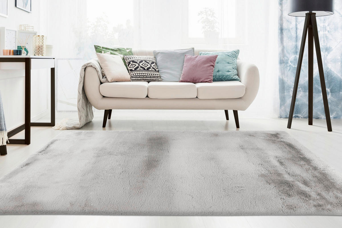 HOCHFLORTEPPICH 120/170 cm Silberfarben rechteckig  - Silberfarben, Basics, Textil (120/170cm) - Kayoom