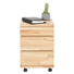 ROLLCONTAINER Kernbuche massiv Buchefarben - Buchefarben, Design, Holz/Kunststoff (39/58/47cm) - Linea Natura