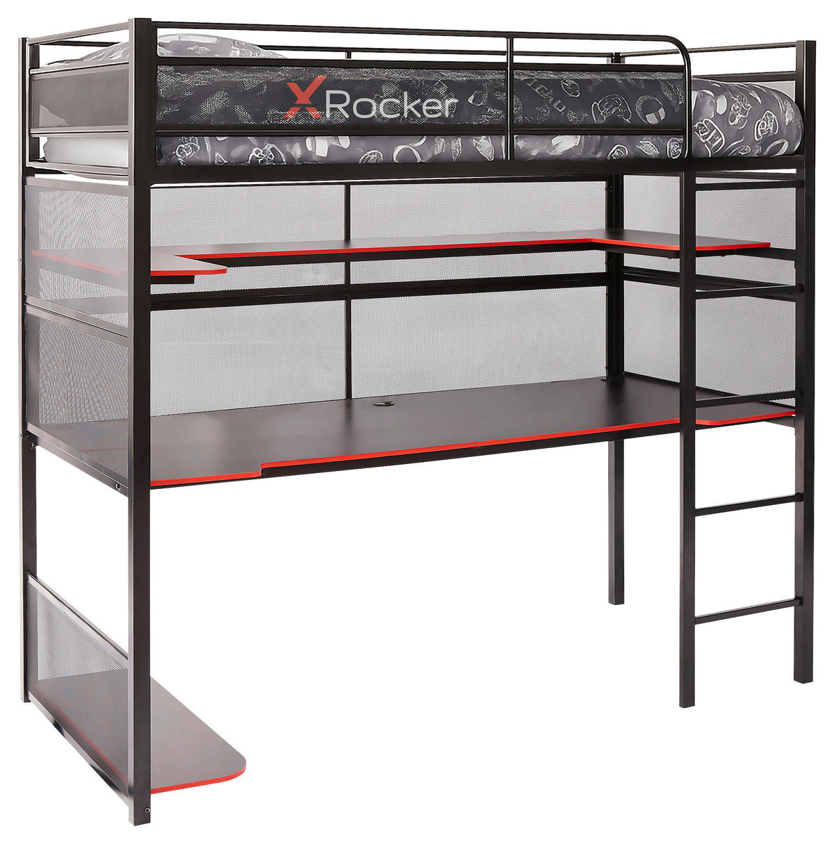 HOCHBETT 90/190 cm  - Schwarz, MODERN, Metall (90/190cm) - X Rocker