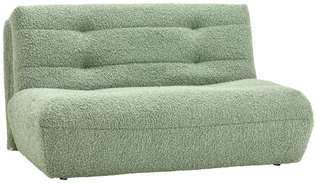 SCHLAFSOFA Teddystoff Grün  - Schwarz/Grün, KONVENTIONELL, Kunststoff/Textil (150/85/100cm) - Carryhome