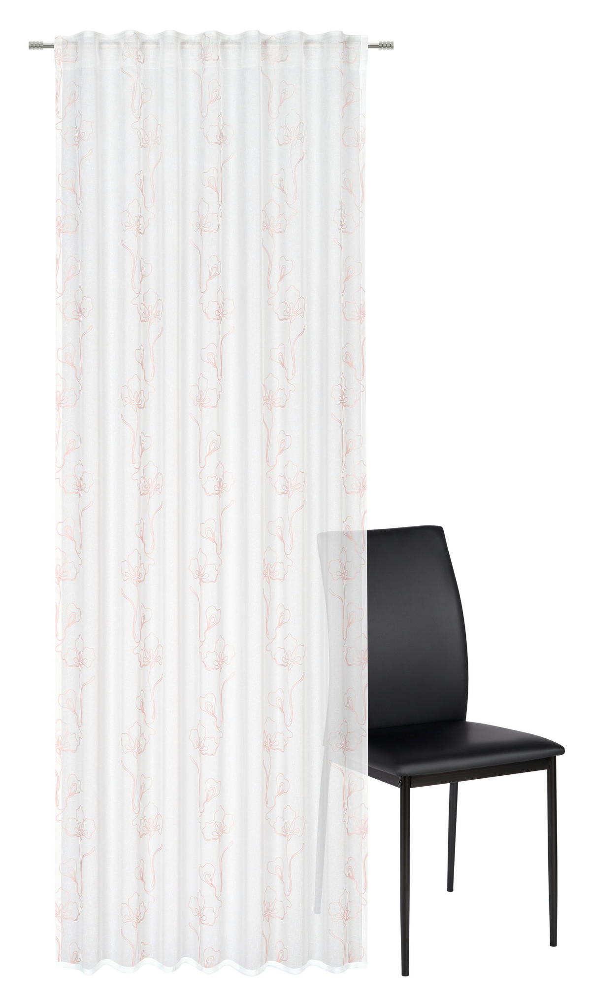 KONČANA ZAVESA  pol prosojno   140/280 cm  - siva, Konvencionalno, tekstil (140/280cm) - Esposa