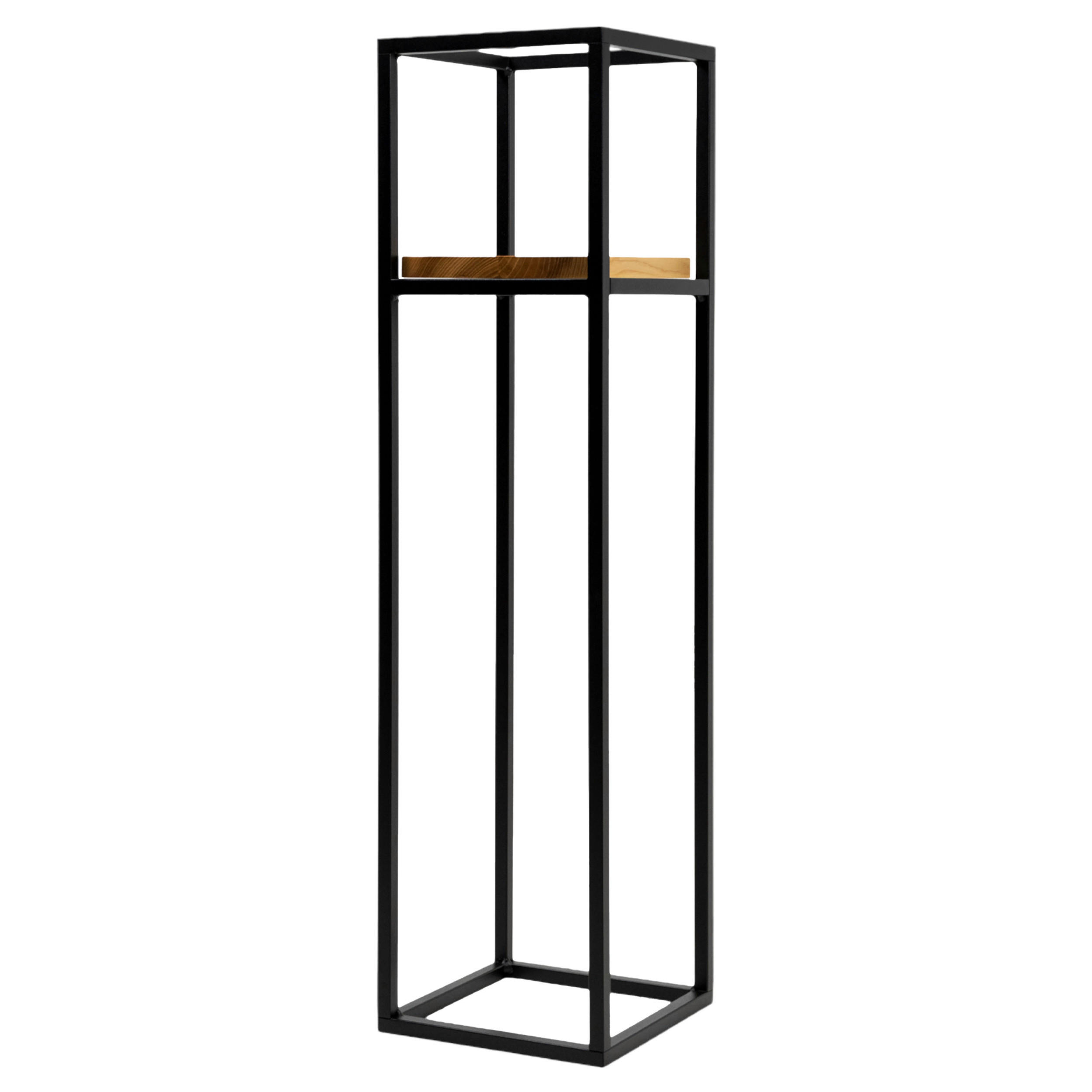 BLUMENSTÄNDER in Holz, Metall  - Schwarz, Basics, Holz/Metall (23/90/23cm)