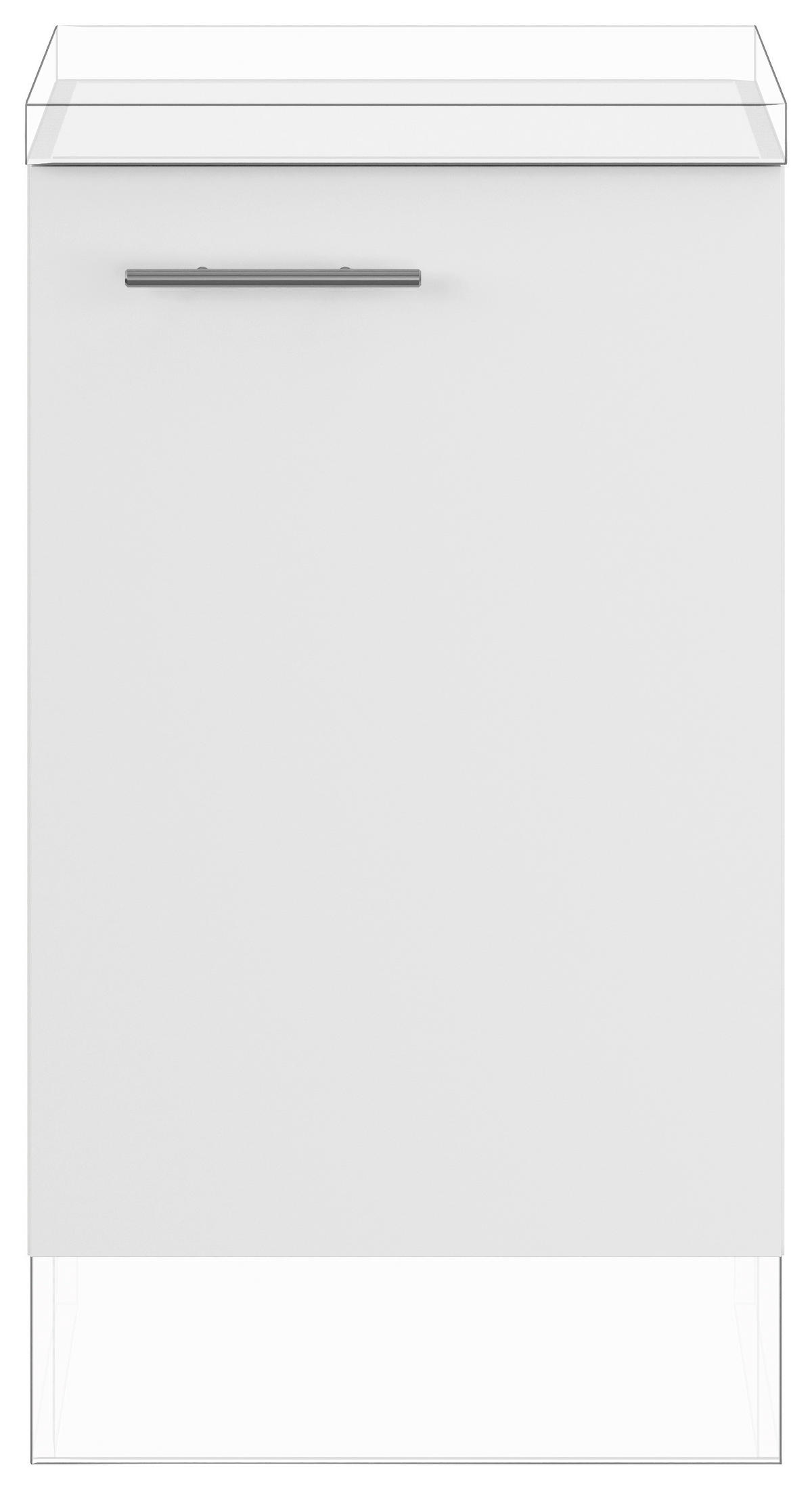 SPÜLENUNTERSCHRANK 50/87,8/57,6 cm  in Weiß  - Edelstahlfarben/Weiß, Basics, Holzwerkstoff/Metall (50/87,8/57,6cm) - Impuls