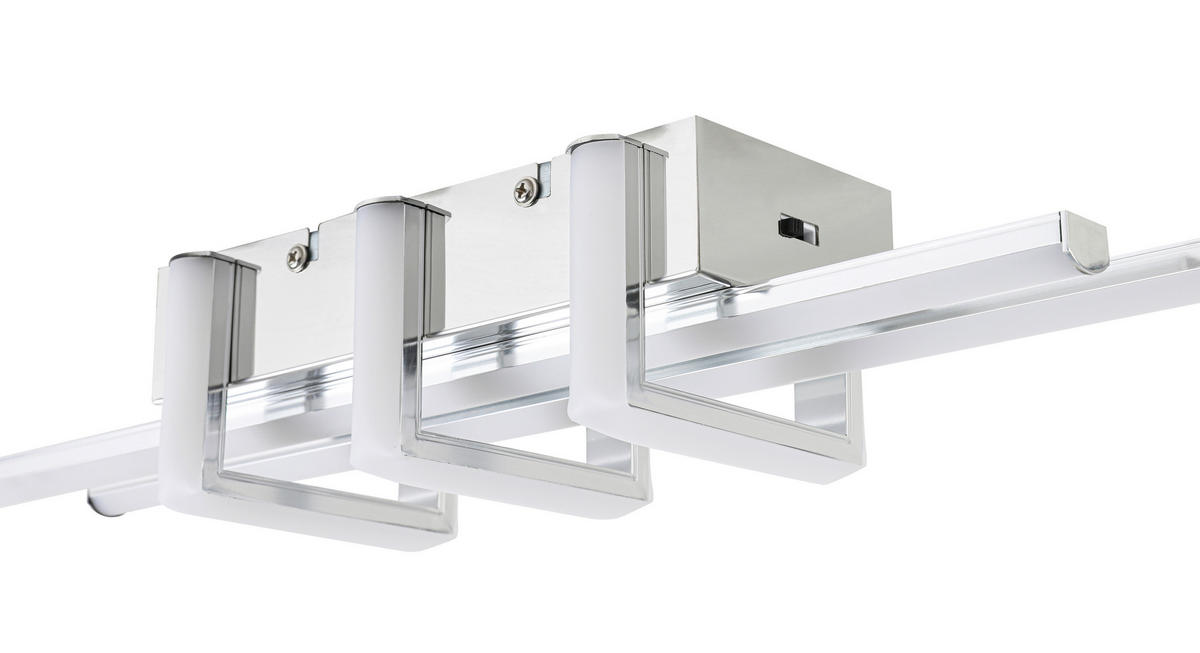 DECKENLEUCHTE 18 W    62/10,5/8 cm  - Chromfarben, Trend, Kunststoff/Metall (62/10,5/8cm) - Collett's Monde