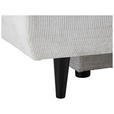 SCHLAFSOFA  mit Liegefunktion, Rücken echt Chenille Hellgrau  - Hellgrau/Schwarz, KONVENTIONELL, Holz/Textil (212/97/105cm) - Carryhome