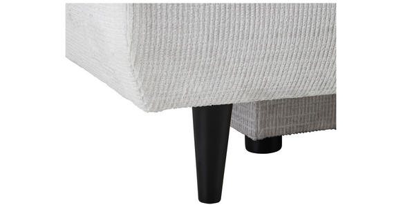 SCHLAFSOFA  mit Liegefunktion, Rücken echt Chenille Hellgrau  - Hellgrau/Schwarz, KONVENTIONELL, Holz/Textil (212/97/105cm) - Carryhome