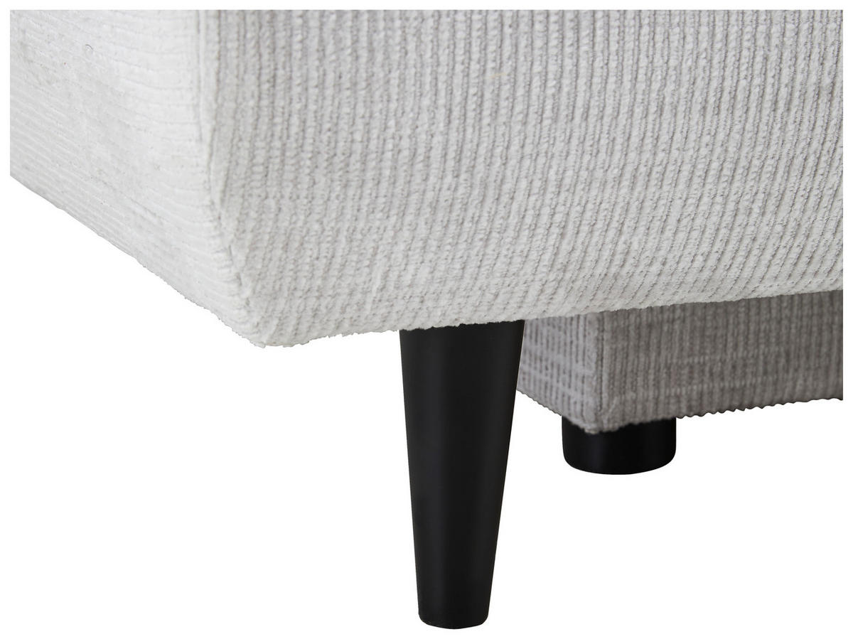 SCHLAFSOFA  mit Liegefunktion, Rücken echt Chenille Hellgrau  - Hellgrau/Schwarz, KONVENTIONELL, Holz/Textil (212/97/105cm) - Carryhome