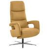 RELAXSESSEL in Leder Gelb  - Edelstahlfarben/Gelb, Design, Leder/Metall (76/119/86cm) - Dieter Knoll