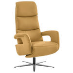 RELAXSESSEL in Leder Gelb  - Edelstahlfarben/Gelb, Design, Leder/Metall (76/119/86cm) - Dieter Knoll