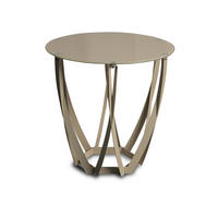 BEISTELLTISCH 50/50/50 cm Creme rund  - Creme, Basics, Glas/Metall (50/50/50cm) - Xora