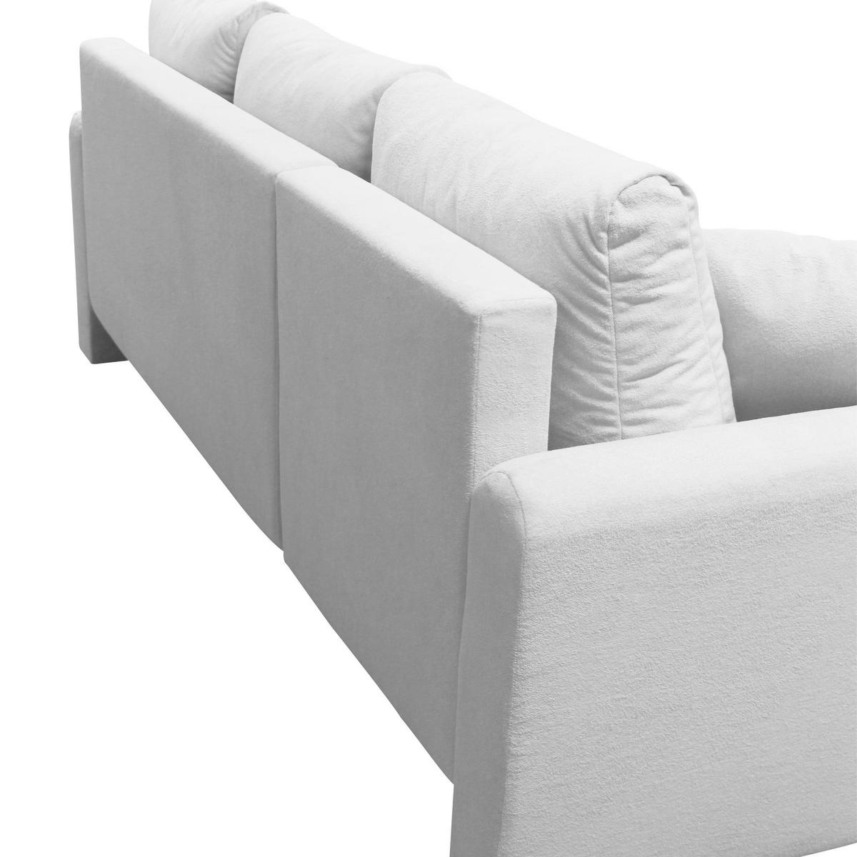 ECKSOFA STERN Hellgrau Bouclé Zierkissen, Rückenkissen, Bettkasten  - Hellgrau/Schwarz, Design, Kunststoff/Textil (152/207cm) - MID.YOU