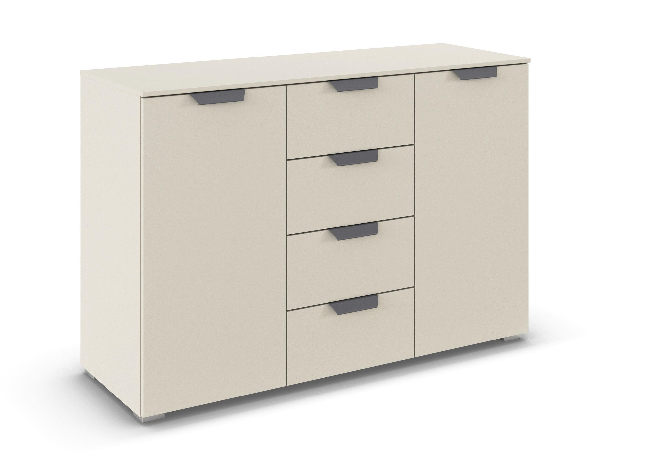 KOMMODE  in 120/81/42 cm  - Champagner/Dunkelgrau, Design, Holzwerkstoff/Metall (120/81/42cm) - Carryhome
