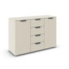 KOMMODE  in 120/81/42 cm  - Champagner/Dunkelgrau, Design, Holzwerkstoff/Metall (120/81/42cm) - Carryhome