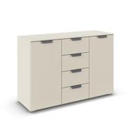 KOMMODE  in 120/81/42 cm  - Champagner/Dunkelgrau, Design, Holzwerkstoff/Metall (120/81/42cm) - Carryhome