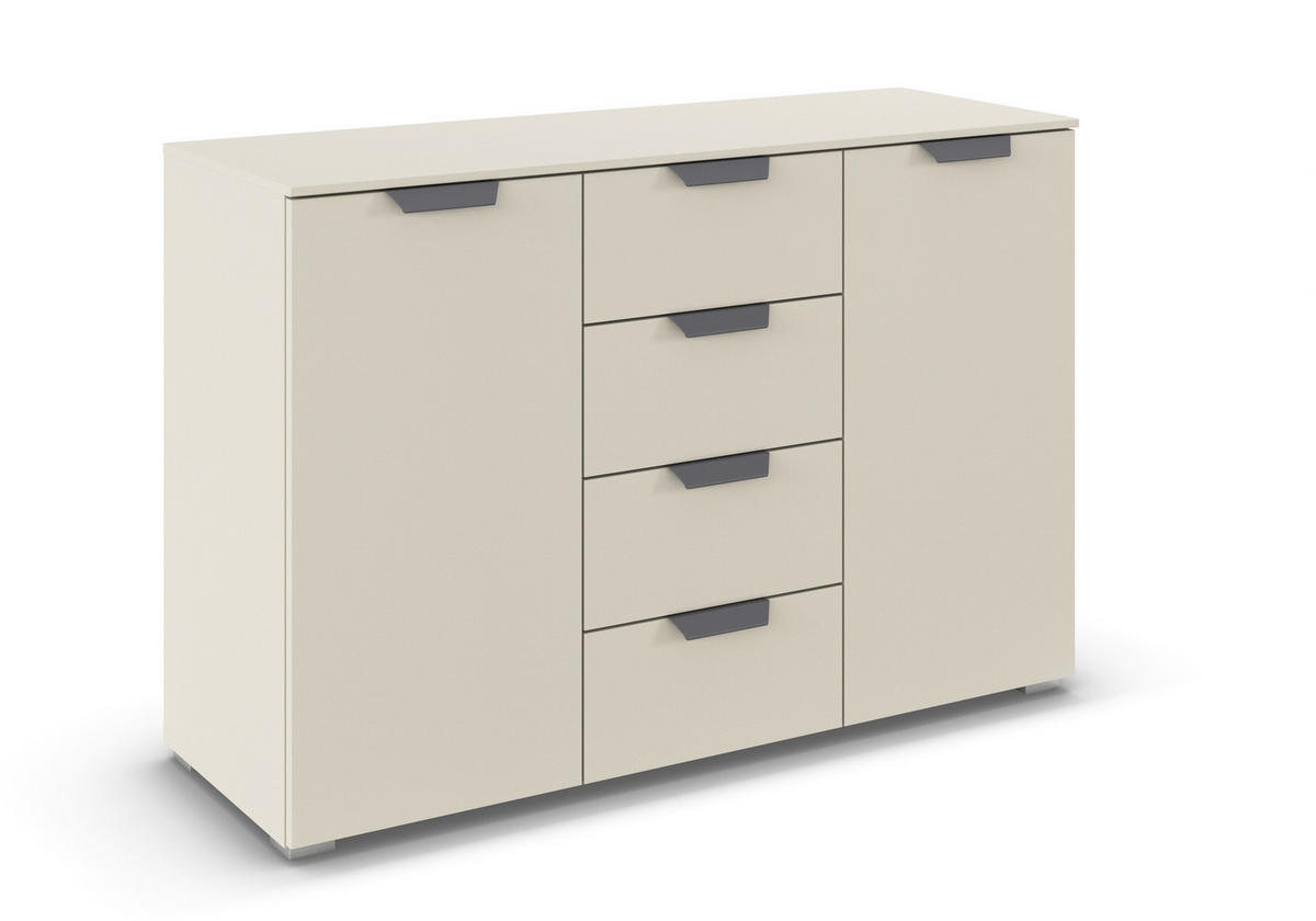 KOMMODE  in 120/81/42 cm  - Champagner/Dunkelgrau, Design, Holzwerkstoff/Metall (120/81/42cm) - Carryhome