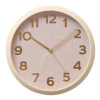 ZIDNI SAT      30/30/4 cm    - zlatna/bež, Osnovno, plastika (30/30/4cm) - Boltze Home