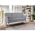 SOFA Flachgewebe Grau  - Naturfarben/Grau, ROMANTIK / LANDHAUS, Holz/Textil (186/96/80cm) - Cantus