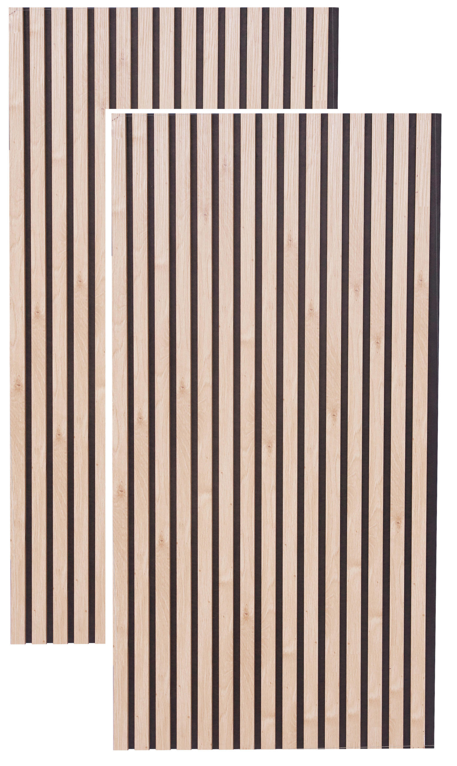 AKUSTIKPANEEL Nachbildung, Echtholz 60/120/2,1 cm  - Schwarz/Eiche Artisan, Trend, Holz/Holzwerkstoff (60/120/2,1cm) - Boxxx