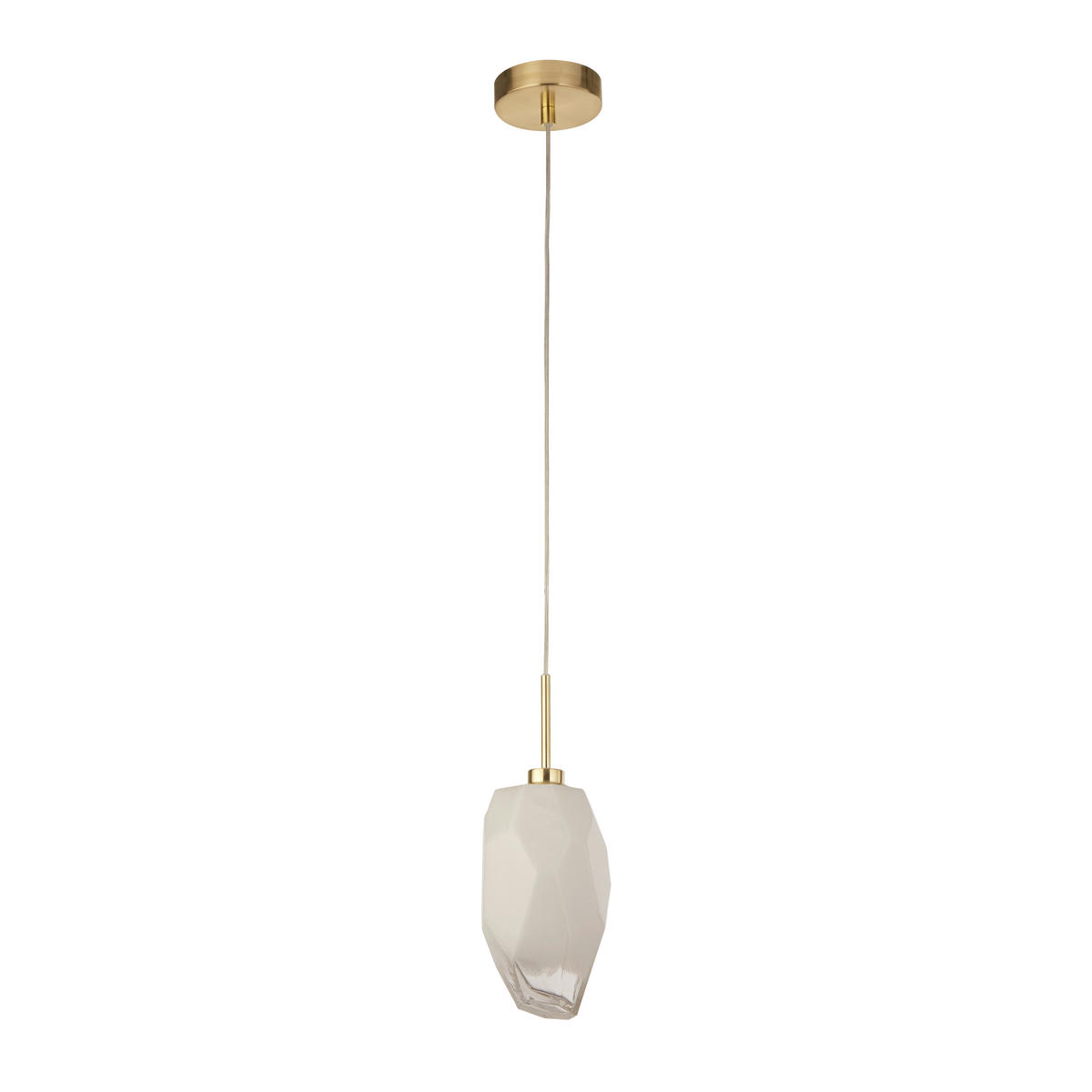 HÄNGELEUCHTE Rocky 11/11/120 cm  - Klar/Messingfarben, Design, Glas/Metall (11/11/120cm)