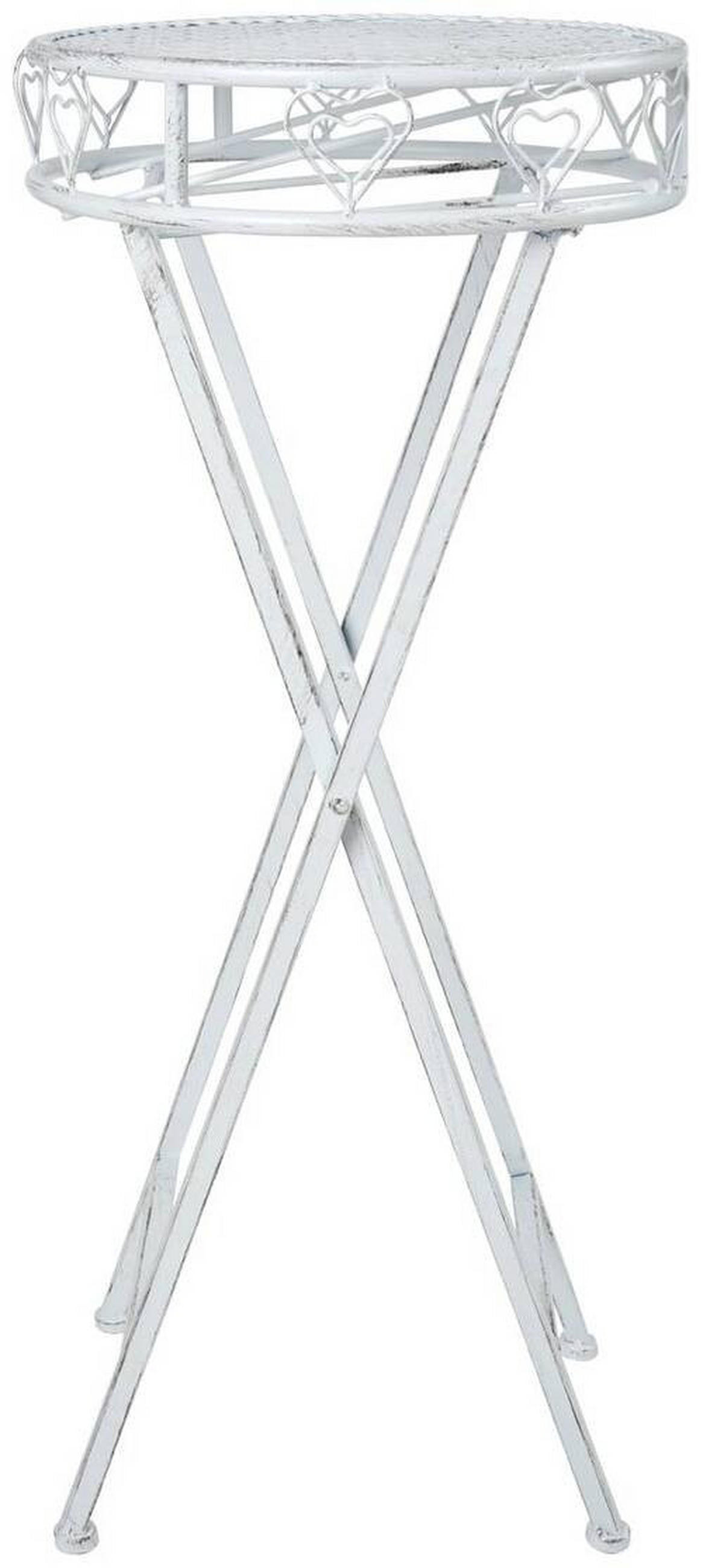 BLOMSTERSTÄLLNING i metall   32/70/32 cm  - vit, Basics, metall (32/70/32cm) - Ambia Home