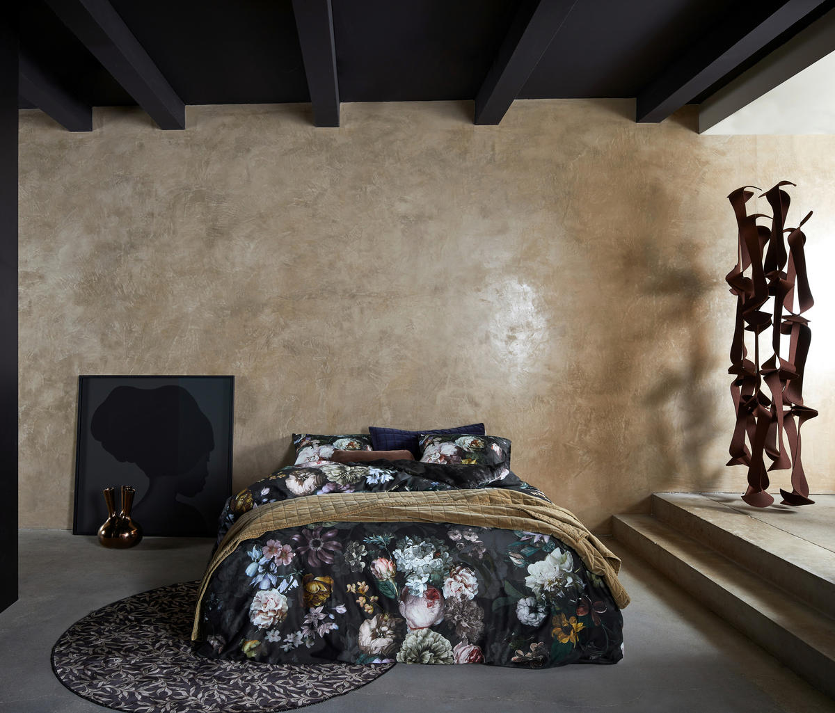 POSTELJNINA 200/200 cm saten črna  - črna, Konvencionalno, tekstil (200/200cm) - Essenza