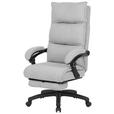 CHEFSESSEL Teddystoff Hellgrau - Hellgrau/Schwarz, Design, Kunststoff/Textil (64,5/112/120/65cm) - Carryhome