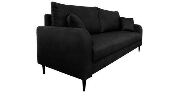 3-SITZER-SOFA in Lederlook Grau - Schwarz/Grau, KONVENTIONELL, Holz/Textil (228/96/97cm) - Carryhome