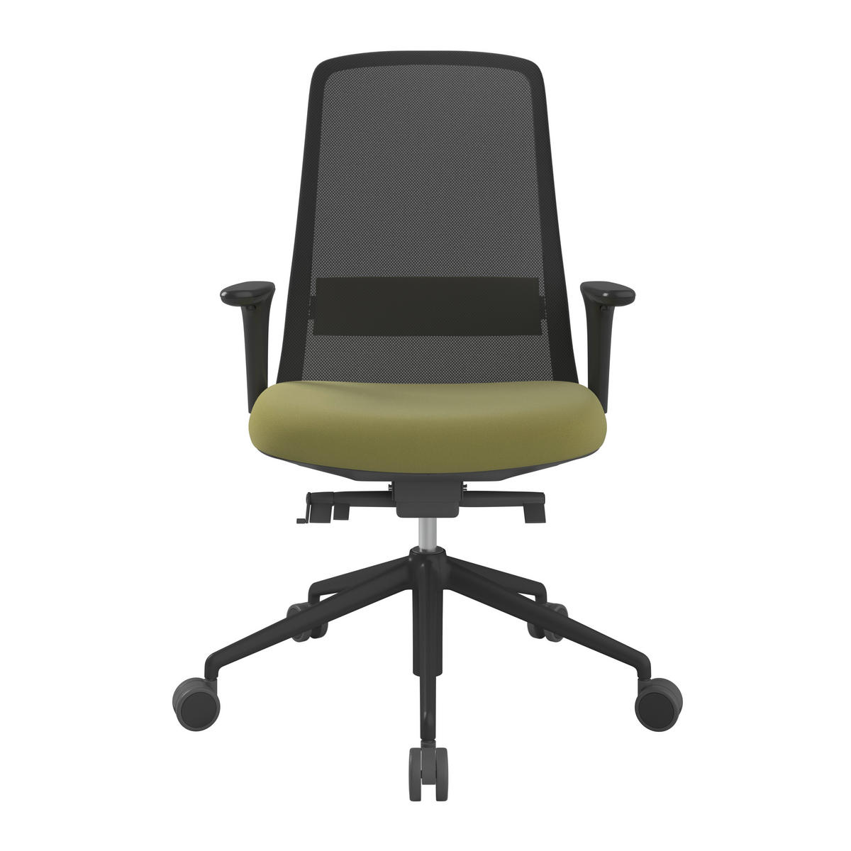 DREHSTUHL Netzbespannung, Webstoff Grün, Schwarz  - Schwarz/Grün, MODERN, Kunststoff/Textil (70/103-115/70cm)