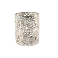 SVIETNIK  kov, sklo - strieborná, Konventionell, kov/sklo (13/16cm) - Ambia Home