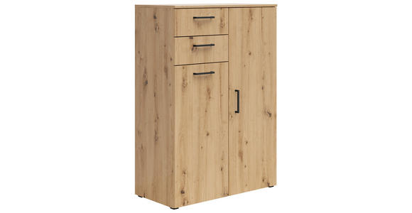 KOMMODE , 80/115/40 cm, 2 Schublade(n)  - Anthrazit/Schwarz, MODERN, Holzwerkstoff/Kunststoff (80/115/40cm) - Carryhome