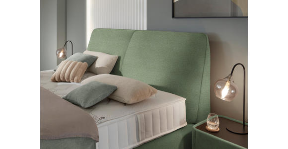 BOXSPRINGBETT 200/200 cm  in Mintgrün  - Schwarz/Mintgrün, Design, Kunststoff/Textil (200/200cm) - Johann Jakob