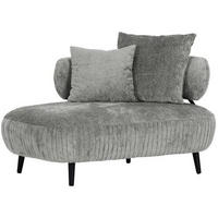 RÉCAMIERE in Chenille Grau  - Schwarz/Grau, Design, Holz/Textil (170/85/110cm) - Landscape