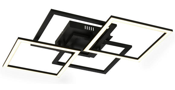 LED-DECKENLEUCHTE - Schwarz, Design, Metall (63/63/10cm) - Ambiente