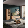 WOHNWAND  in Wildeiche  328,8/207,1/45,2 cm  - Wildeiche/Graphitfarben, Natur, Glas/Holz (328,8/207,1/45,2cm) - Valnatura