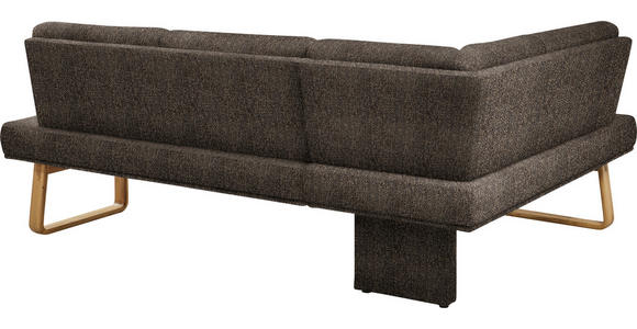 ECKBANK 174/265 cm  in Braun, Eichefarben  - Eichefarben/Braun, Design, Holz/Textil (174/265cm) - Dieter Knoll